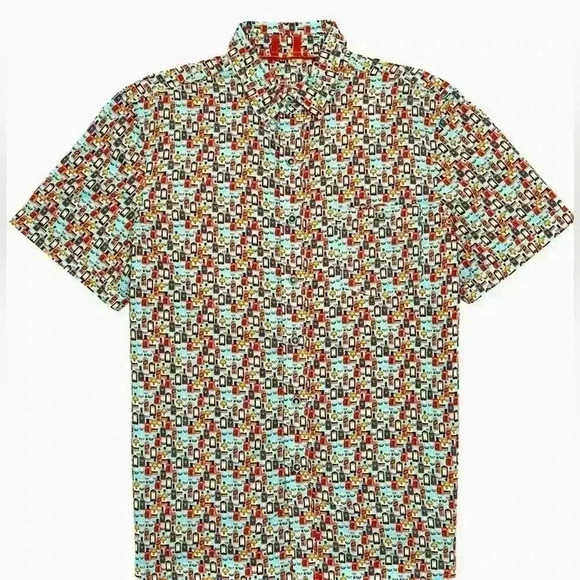 Age of Wisdom Drinking Alcohol Beer Funny Button Up Short Sleeve,Size S,NWT - Picture 3 of 8